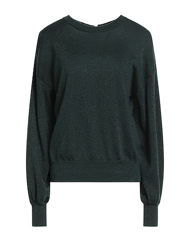 VILA Jumper Dark green 59% Recycled polyester, 15% Acrylic, 15% Polyamide, 6% Metallic fiber, 5% Wool