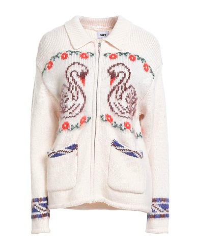 OBEY Cardigan Ivory 80% Acrylic, 20% Wool