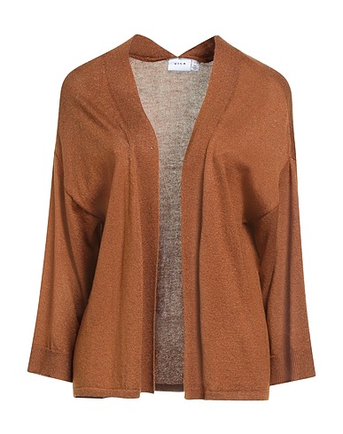 VILA Cardigan Brown 64% Polyester, 16% Acrylic, 15% Polyamide, 5% Wool