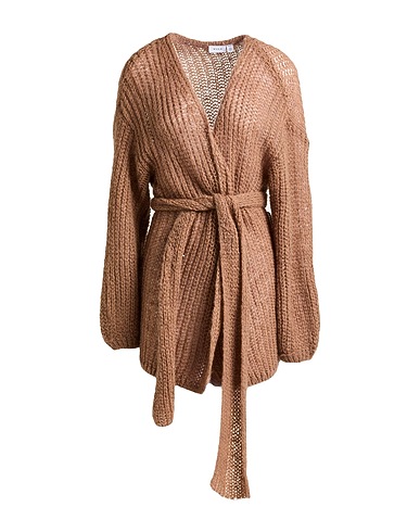 VILA Cardigan Khaki 50% Polyester, 42% Recycled polyester, 8% Wool