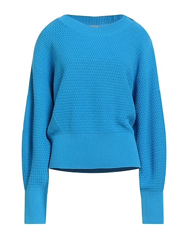 BOSS Pullover Azurblau 90% Baumwolle, 10% Seide
