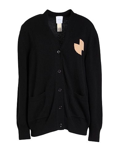 PATOU Cardigan Black 90% Merino Wool, 10% Cashmere