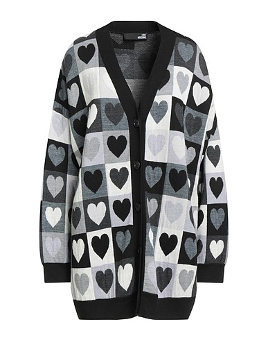 LOVE MOSCHINO Cardigan Black 50% Acrylic, 50% Wool