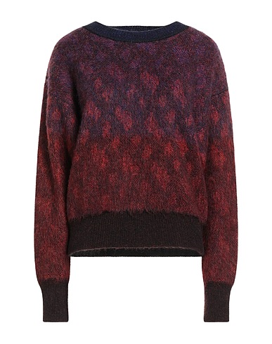 BOSS Sweater Dark purple 40% Polyamide, 17% Wool, 16% Polyester, 14% Viscose, 13% Mohair wool