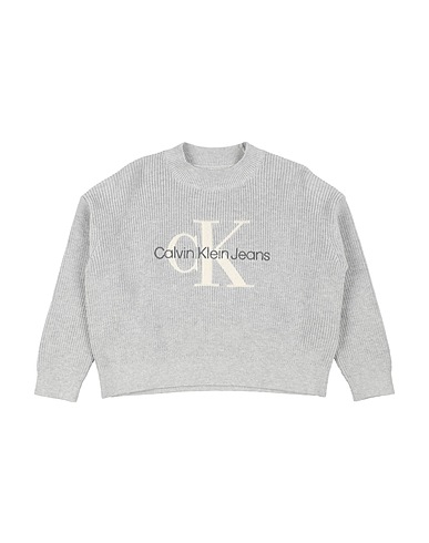 CALVIN KLEIN JEANS Jumper Light grey 100% Cotton