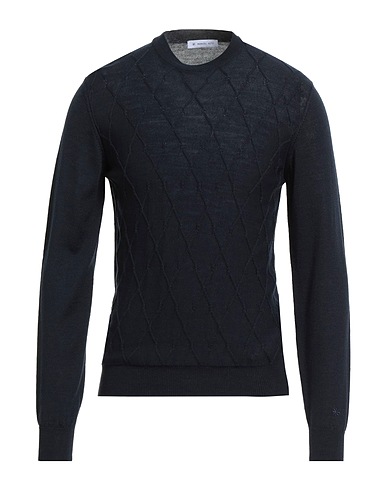 MANUEL RITZ Sweater Midnight blue 50% Virgin Wool, 50% Acrylic