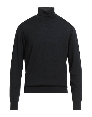 MANUEL RITZ Polo neck Black 100% Virgin Wool