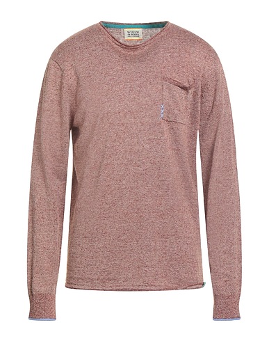 SCOTCH & SODA Jumper Chocolate brown 67% Linen, 33% Cotton