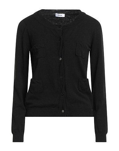 BASE MILANO Cardigan Black 62% Cotton, 27% Modal, 11% Polyester