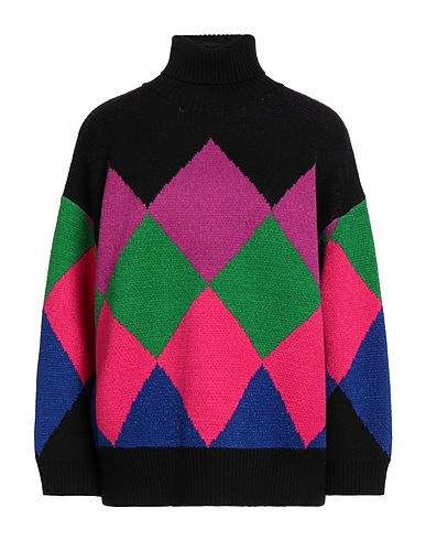 KOSTUMNº1 GENYAL! Polo neck Black 50% Viscose, 26% Polyester, 16% Nylon, 8% Metal