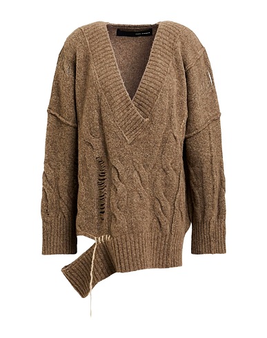 ISABEL BENENATO Jumper Taupe 54% Merino Wool, 22% Yak wool, 19% Polyamide, 5% Elastane