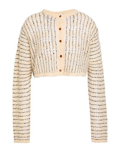 ALYSI Cardigan CRÈME Cream 29% Alpaca wool, 29% Merino Wool, 25% Polyamide, 13% Viscose, 4% Metallic fiber