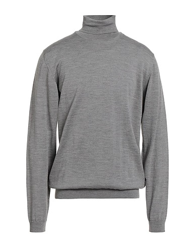 ROBERTO COLLINA Polo neck Grey 100% Merino Wool