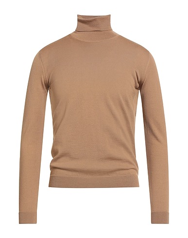 ROBERTO COLLINA Dolcevita Cammello 100% Lana Merino