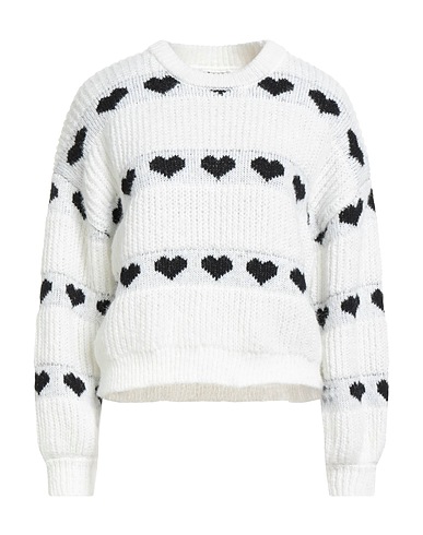 PIECES Jumper White 80% Recycled polyester, 20% Polyester