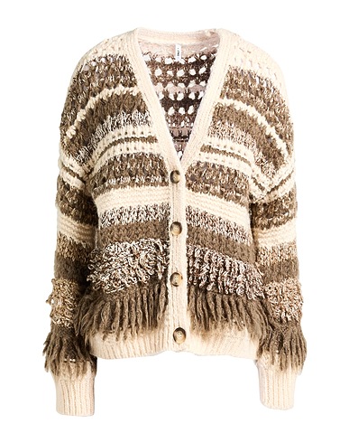 ONLY Cardigan Beige 53% Acrylic, 30% Cotton, 8% Polyester, 5% Polyamide, 4% Wool
