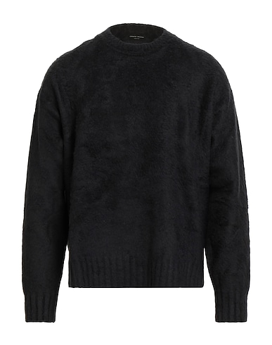 ROBERTO COLLINA Sweater NERO 80% Cotton, 16% Nylon, 4% Elastane