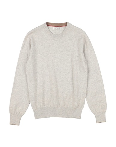BRUNELLO CUCINELLI Maglia in Cachemire CASHMERE Grigio chiaro 100% Cachemire