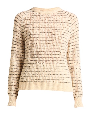 ALYSI Pullover Elfenbein 29% Alpakawolle, 29% Merinowolle, 25% Polyamid, 13% Viskose, 4% Metallfaser