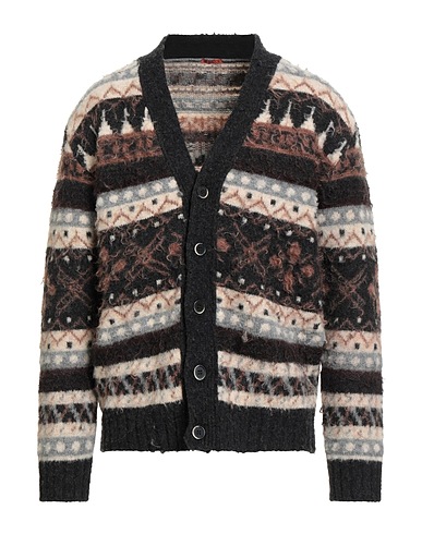 BARENA Cardigan Charcoal 79% Wool, 18% Mohair wool, 3% Polyamide
