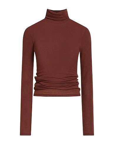 ALYSI T-shirt Brown 65% Viscose, 29% Wool, 6% Elastane