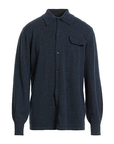 ROBERTO COLLINA Cardigan Blu notte 90% Lana Merino, 10% Cachemire