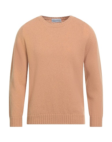 SHETLANDER'S Pullover Kamel 100% Schurwolle