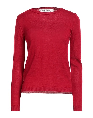 SHIRTAPORTER Pullover Rosso 100% Lana Merino
