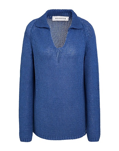 SHIRTAPORTER Jumper Slate blue 100% Cotton