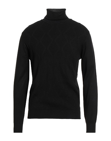 LIU •JO MAN Polo neck Black 35% Viscose, 35% Acetate, 30% Polyamide
