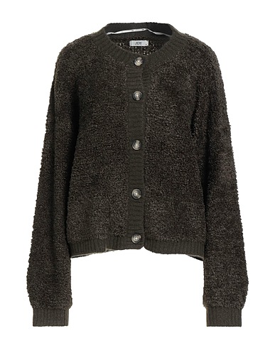 JACQUELINE de YONG Cardigan Verde scuro 50% Poliestere riciclato, 40% Poliestere, 5% Lana, 3% Elastan, 2% Acrilico