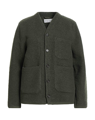 UNIVERSAL WORKS Cardigan Dark green 65% Wool, 35% Recycled polyester