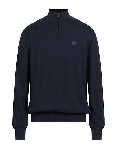NORTH SAILS Jumper with zip Midnight blue 80% Cotton, 20% Wool