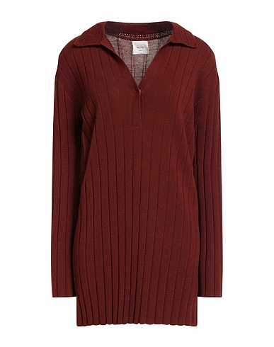 ALYSI Jumper Chocolate brown 100% Wool