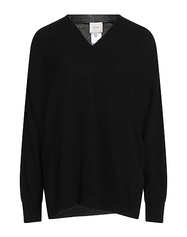 ALYSI Jumper Black 85% Merino Wool, 15% Cashmere