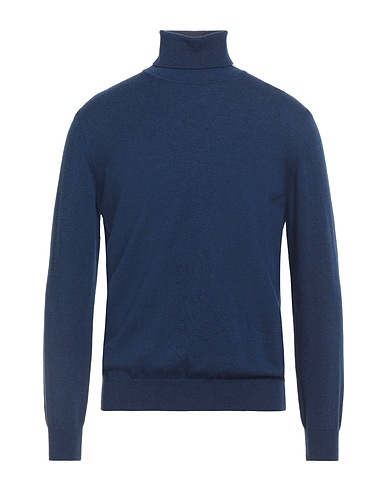 KANGRA Polo neck Navy blue 100% Wool