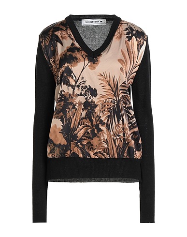 SHIRTAPORTER Pullover Nero 40% Lana, 30% Viscosa, 20% Poliammide, 10% Cachemire