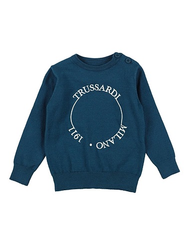 TRUSSARDI JUNIOR Pullover Verde petrolio 50% Viscosa, 28% Poliestere, 22% Nylon