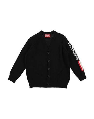 DIESEL Strickjacke Schwarz 100% Wolle