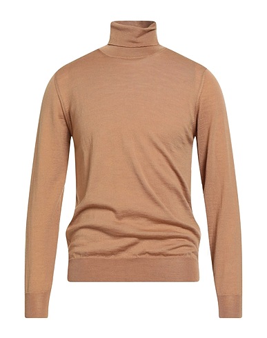 GREY DANIELE ALESSANDRINI Polo neck Camel 100% Wool