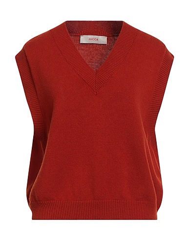 JUCCA Maglia Gilet Ruggine 100% Lana Vergine