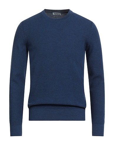 VENGERA Pullover Blau 100% Schurwolle