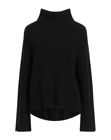 FLOOR Polo neck Black 100% Virgin Wool