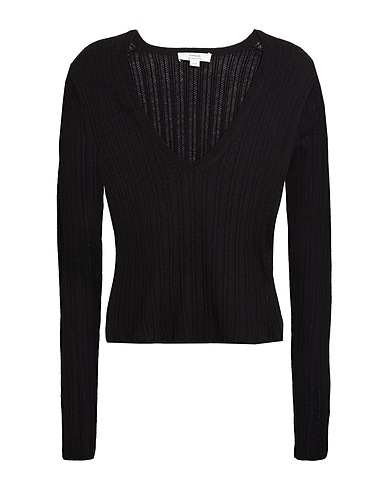 VINCE. Pullover Schwarz 94% Wolle, 6% Polyester, Nylon, Elastan