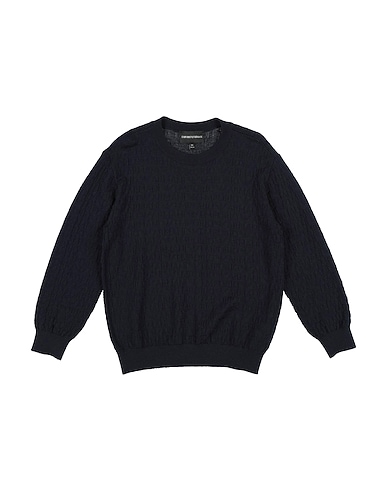 EMPORIO ARMANI Jumper Navy blue 50% Acrylic, 50% Virgin Wool