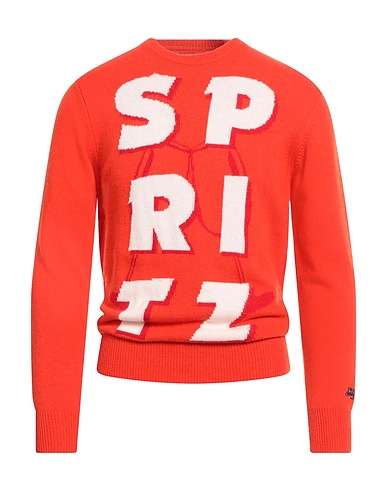 MC2 SAINT BARTH Jumper Tomato red 35% Wool, 30% Viscose, 20% Cashmere, 15% Polyamide