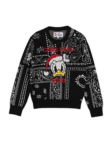 MC2 SAINT BARTH Pullover Nero 40% Lana, 25% Viscosa, 25% Poliammide, 10% Cachemire