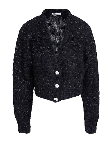 OTTOD'AME Cardigan Nero 78% Lana mohair, 16% Poliammide, 4% Poliestere, 2% Elastan