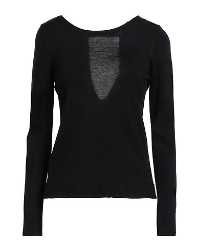 PINK MEMORIES Pullover Nero 100% Lana Merino