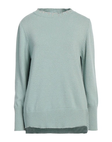 BLU BIANCO Jumper Light green 40% Merino Wool, 30% Viscose, 20% Polyamide, 10% Cashmere